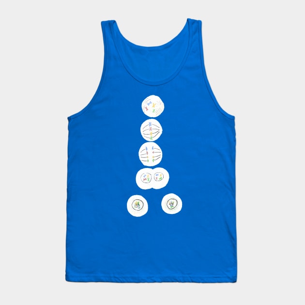 Mitosis Cell Division Biology Science Blue Tank Top by labstud